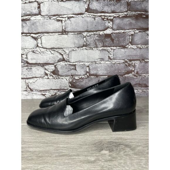 Rockport Black Leather Square Toe Pumps Heel Work Shoes Women’s Sz 8.5M US/39EU - Picture 3 of 16
